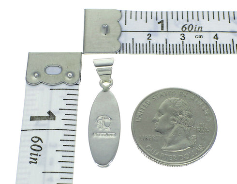 Genuine Sterling Silver And Magenta Turquoise Inlay Southwest Pendant YX67047